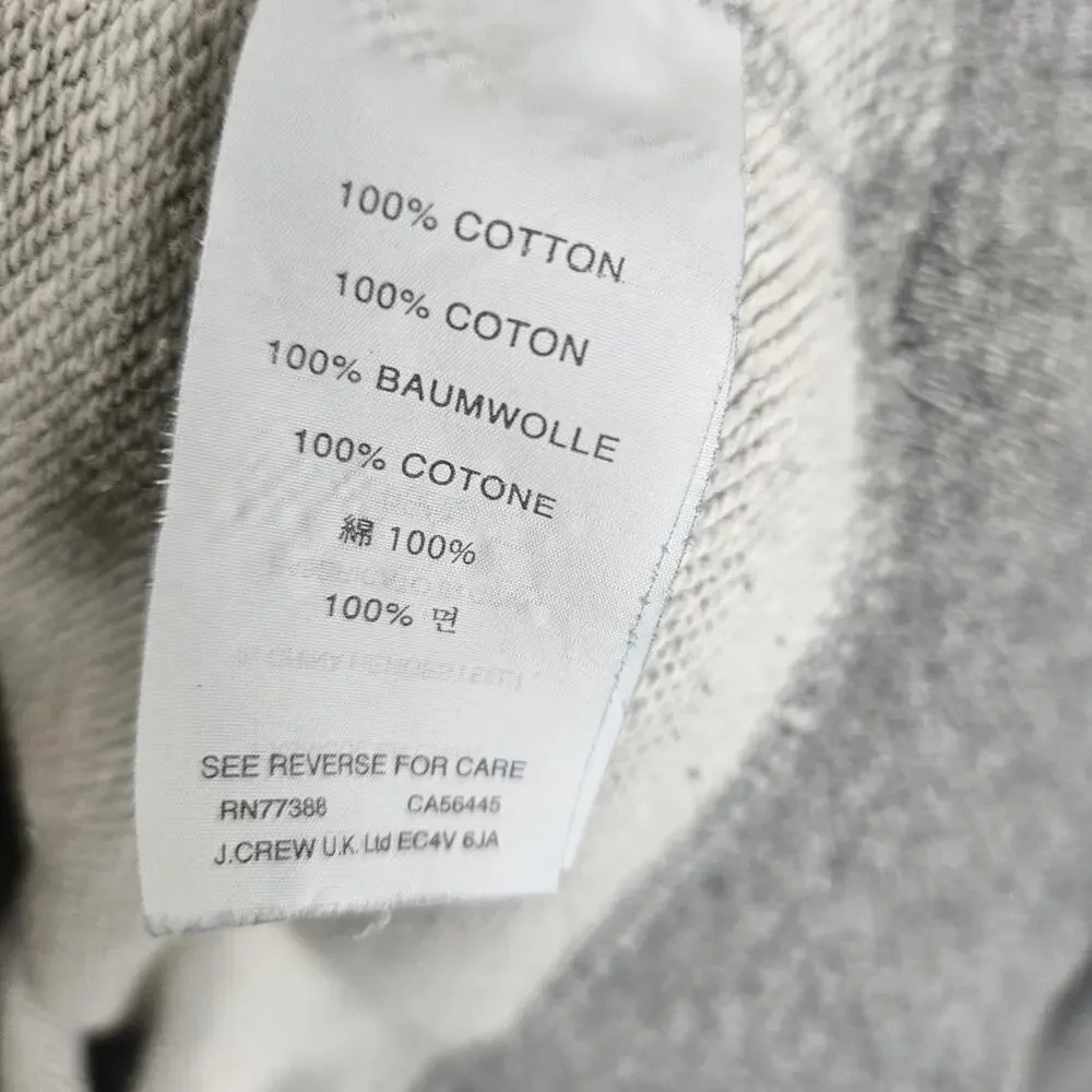 J Crew Vintage Sweatshirt Mens Large Heather Gray Fleece Crewneck Pullover 90s